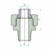 На фото Hi-Therm PP-R union coupling with male thread